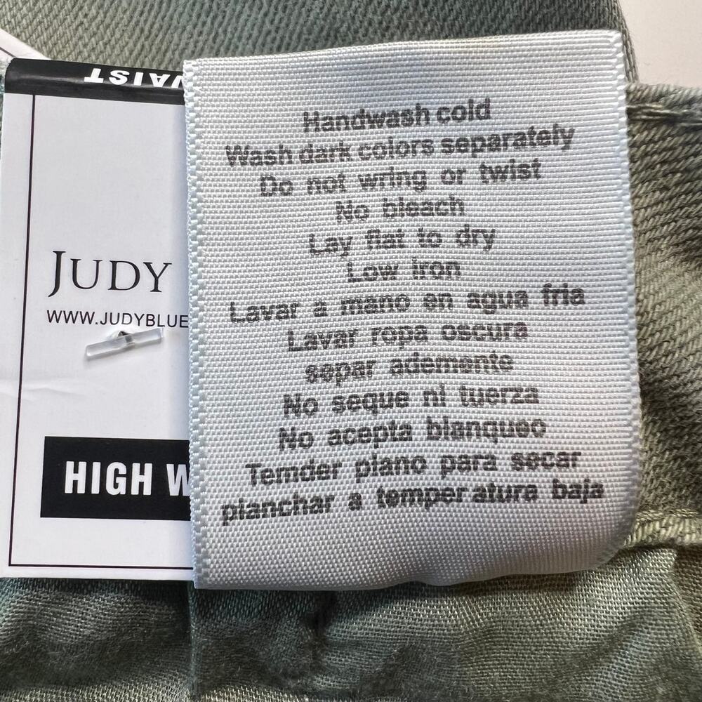 Judy Blue Greenwich High Rise Front Seam Stretch Denim Jean Women 22W Sage Green - Picture 15 of 16